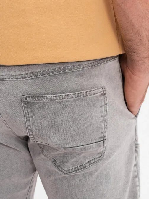 Stílusos világosszürke farmer rövidnadrág V1 SRDS-0135