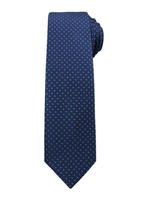 Királykék pöttyös mintás nyakkendő