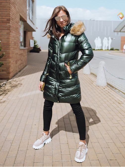 Csodálatos zöld női kabát Nousa