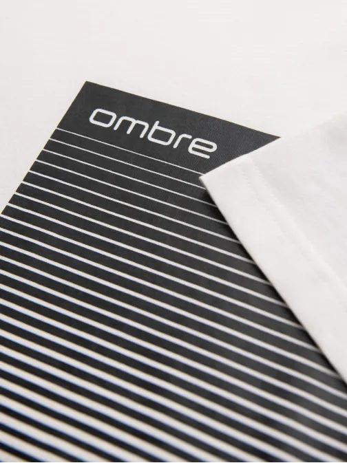 Fehér férfi póló trendi nyomtatással V1 TSPT-0246