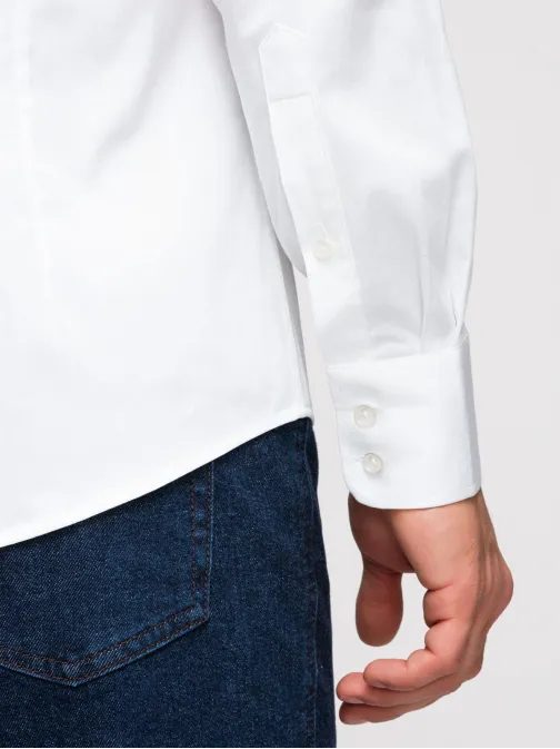 Férfi egyszínű fehér FIT SLIM ing V1 SHOS-0211