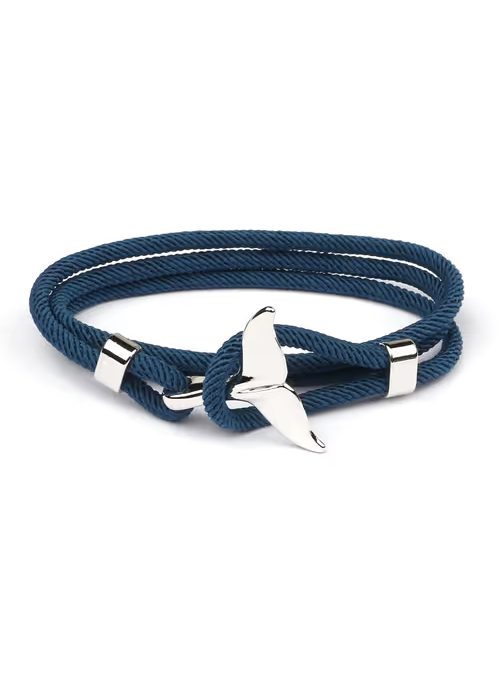 Világoskék férfi karkötő uszonnyal