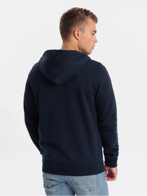 Trendi sötét kék kapucnis felső  V2 OM-SSBZ-0118