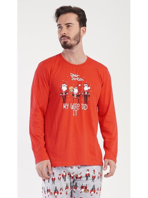 Férfi pizsama szet karácsonyi motívummal
