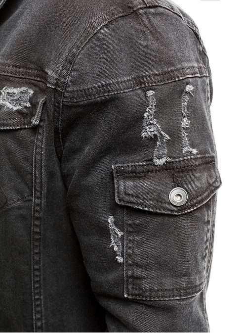 Grafit szürke hosszított farmer dzseki OTANTIK 474K