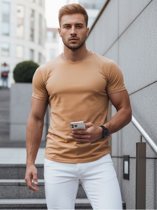 Kényelmes rövid ujjú kávés ing