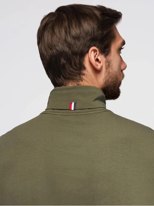 Modern olíva férfi garbó  V7 LSCL-0130