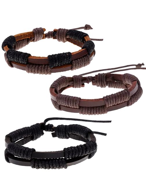 Divatos 3 darab összefonódott karkötőből álló készlet