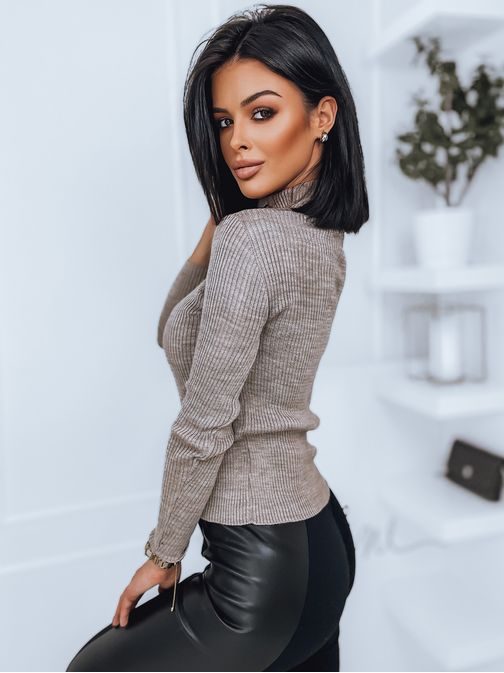 Egyedi latte színű női pulóver Laurella