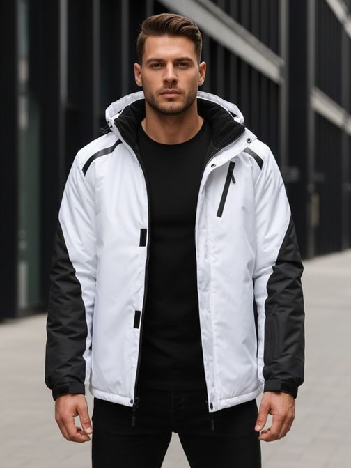 Téli fehér férfi kabát