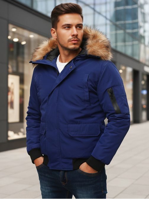 Sötét téli dzseki szőrmével