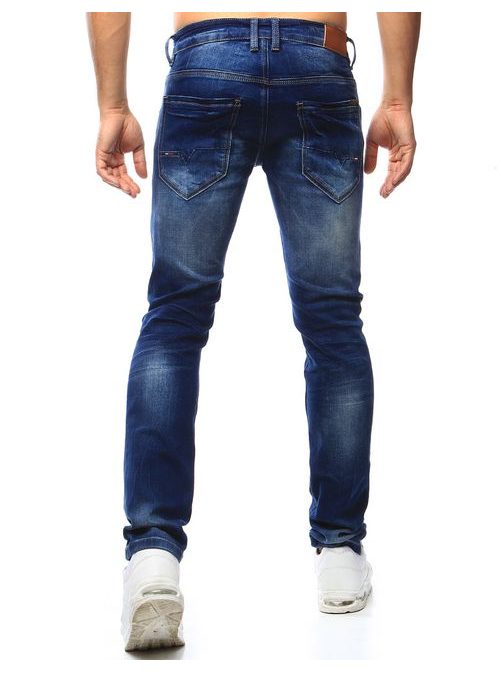 Sötét kék koptatott farmer nadrág