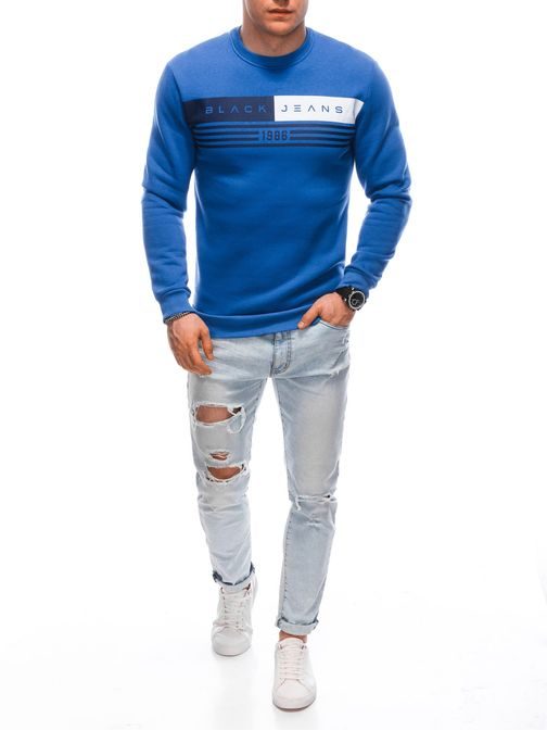 Trendi kék pulóver B1661