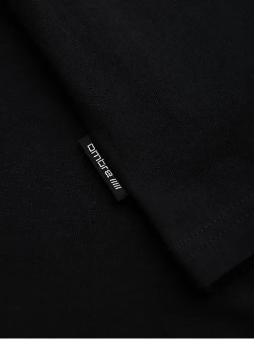 Férfi fekete hosszú ujjú póló V1 LSPT-0131