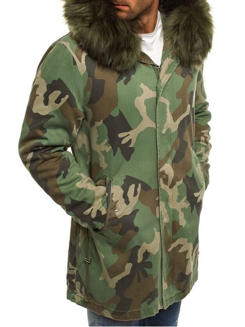 Előkelő terepmintás parka kabát X-FEEL 88618