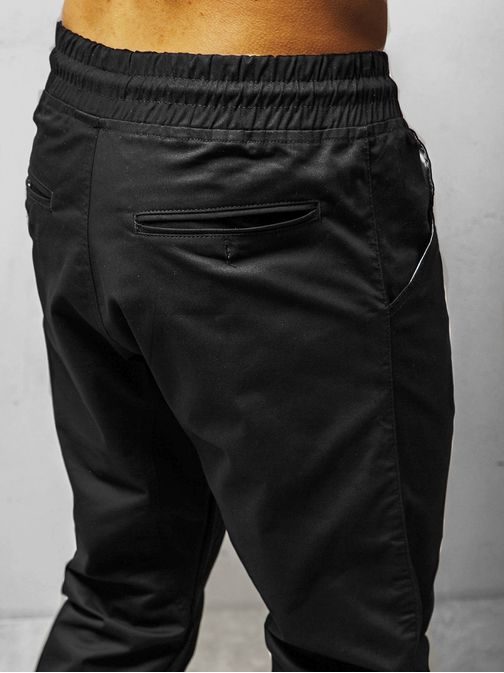 Sportos fekete jogger nadrág O/399Z