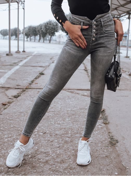 Különleges világosszürke női farmer Klara