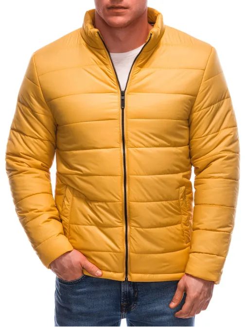 Mustár színű steppelt dzseki  C526