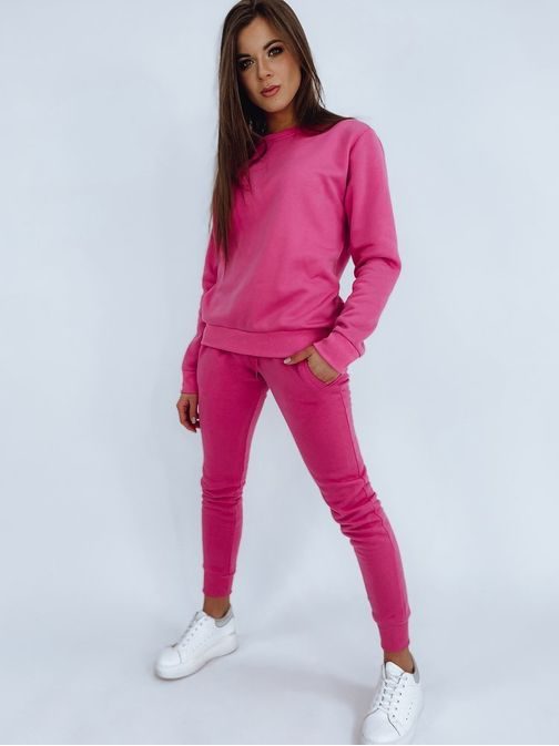 Egyszerű mély rózsaszín női pulóver Fashion II