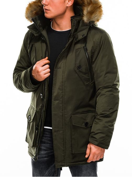 Khaki zöld télo parka kabát C361