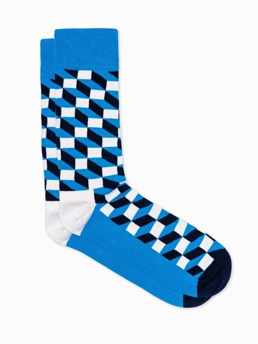 Kék mintás zokni U84