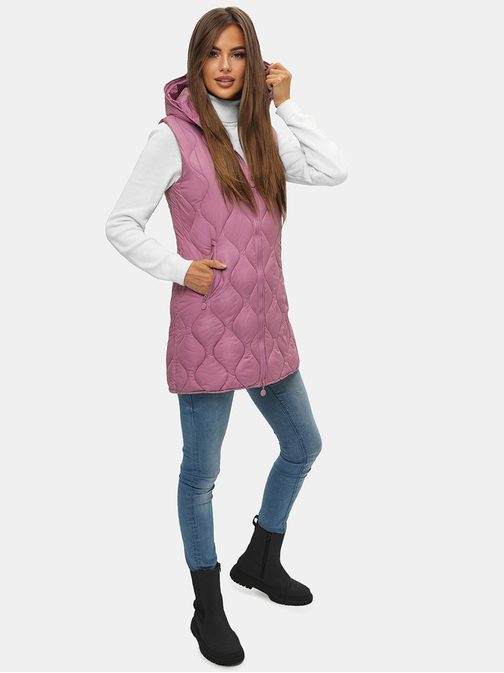 Stílusos rózsaszín női mellény O/H928/38