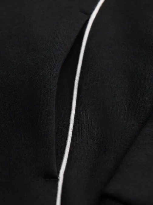 Divatos fekete csíkos pulóver V1 SSNZ--0250