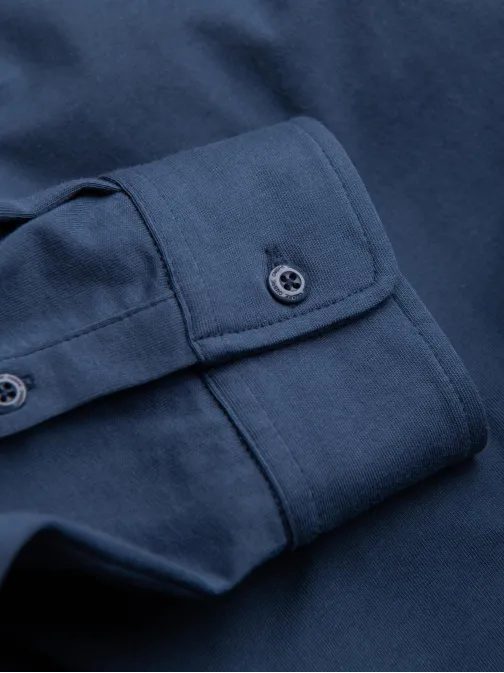 Divatos kék ing hímzéssel  V1 SHCS-0138