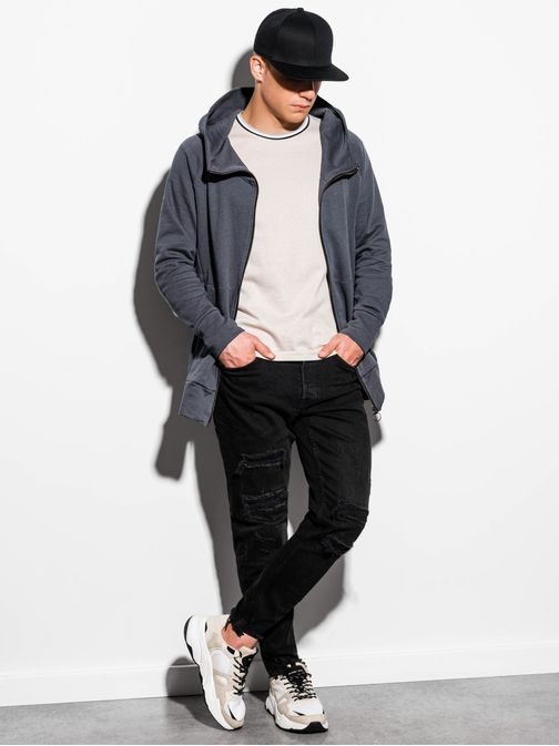 Szürke hosszított melegítő felső  B1017