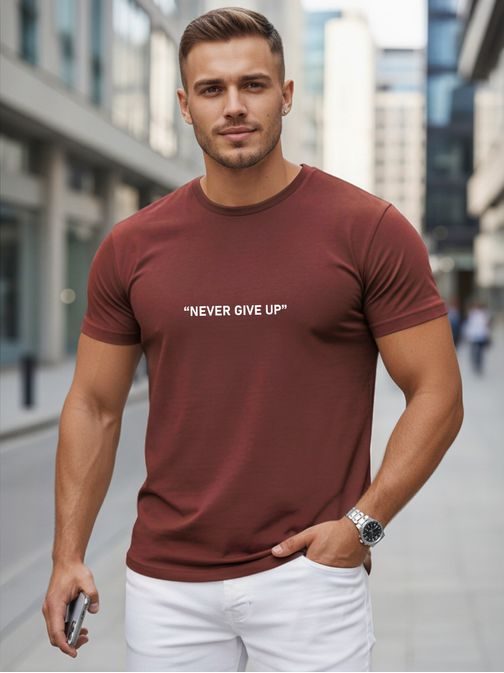 Modern bordó póló motivációs felirattal