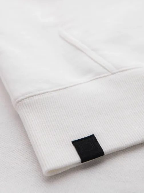 Időtlen fehér férfi pulóver V1 SSNZ-0225