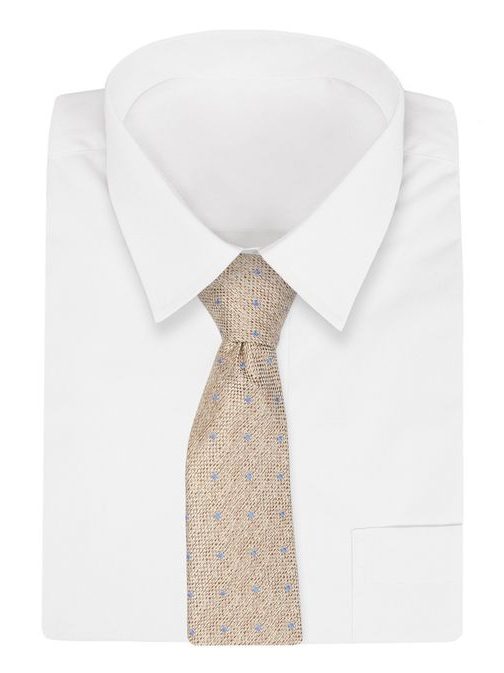 Pezsgő színű mintás nyakkendő