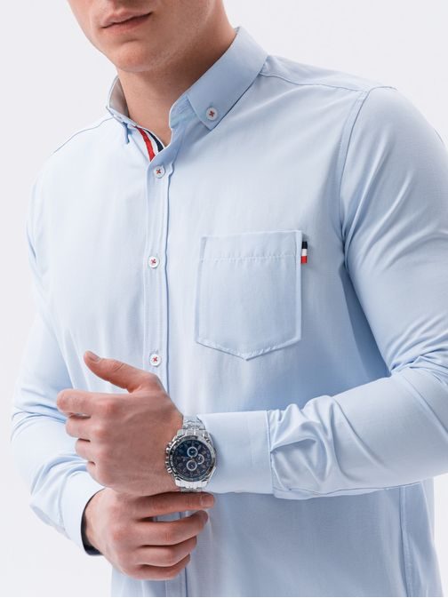 Trendi halvány kék ing  k490