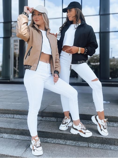 Trendi fekete női bomber dzseki Hera