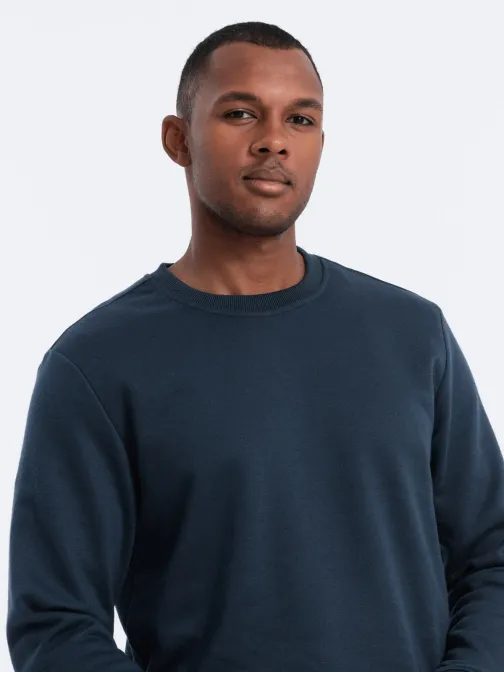 Sima sötét kék pulóver  B978