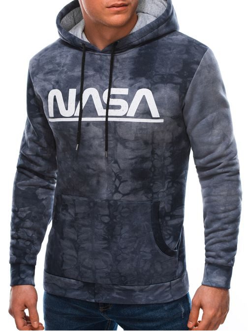 Eredeti kék kapucnis pulóver Nasa B1478