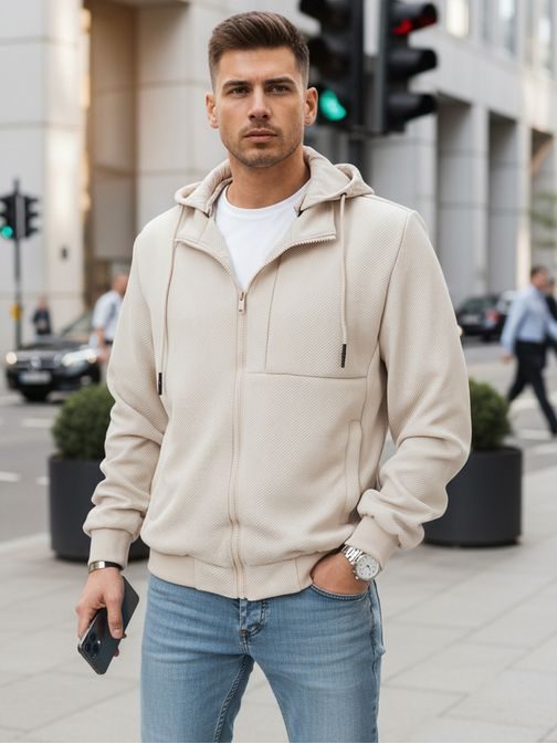 Időtlen bézs színű férfi vékony kabát