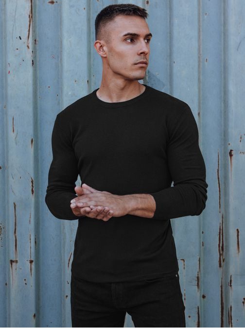 Fekete férfi pulóver