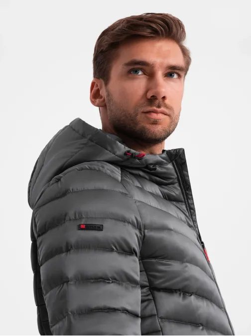 Grafit szürke steppelt dzseki V14 JALP-0180