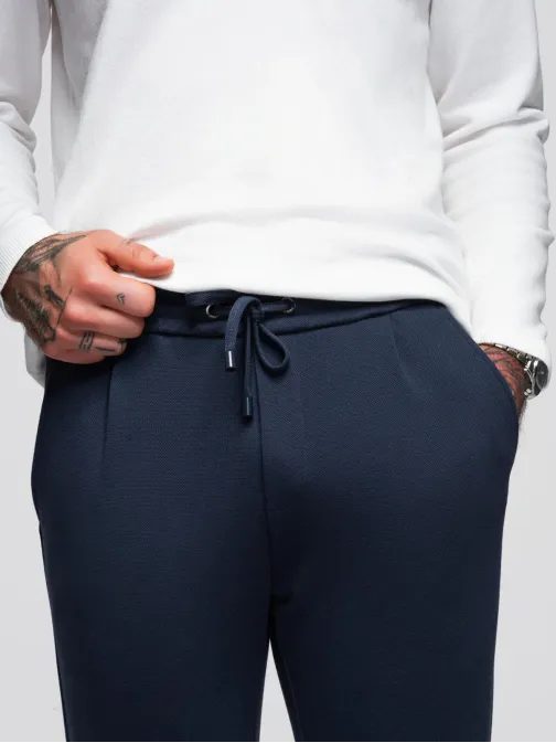 Elegáns férfi tréningnadrág kék V1 OM-PACP-0283