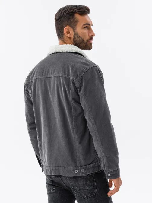 Sötét szürke farmer dzseki C524