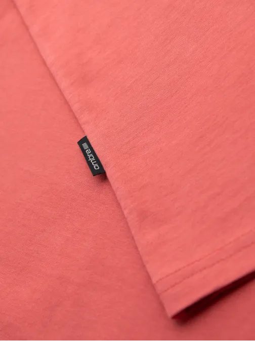 Basic korallszínű pamut póló kerek nyakkal V17 TSBS-0236
