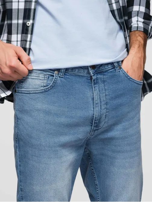 Vonzó világoskék férfi farmernadrág V1 PADP-0253