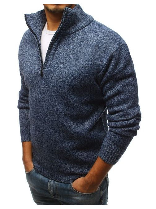 Elegáns kék pulóver