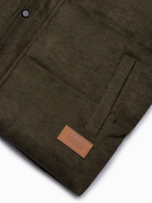 Steppelt férfi mellény sötét oliva zöld színben  V57