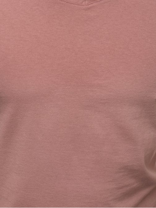 Klasszikus póló  rózsaszín v-nyakkivágás O/1211
