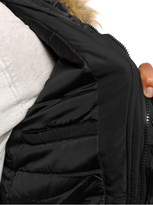 Téli férfi fekete bomber dzseki J.STYLE 506