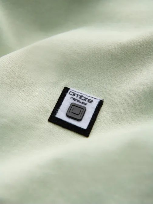 Menta zöld póló  hímzett címkével V9 S1632