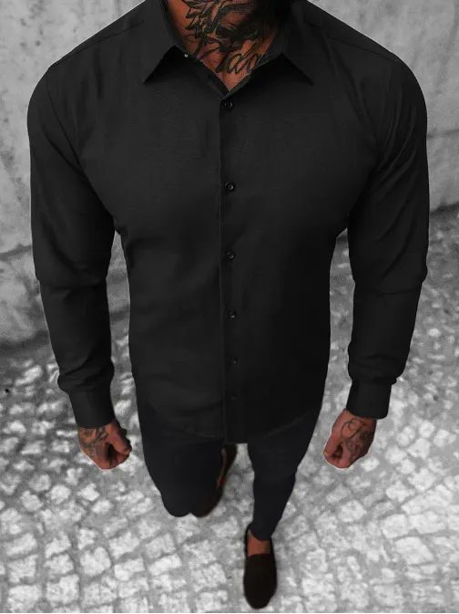 Egyszerű fekete ing MECH/2122Z