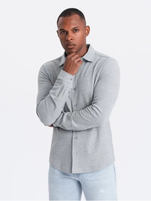 Alkalmi szürke férfi ing V5 SHCS-0177